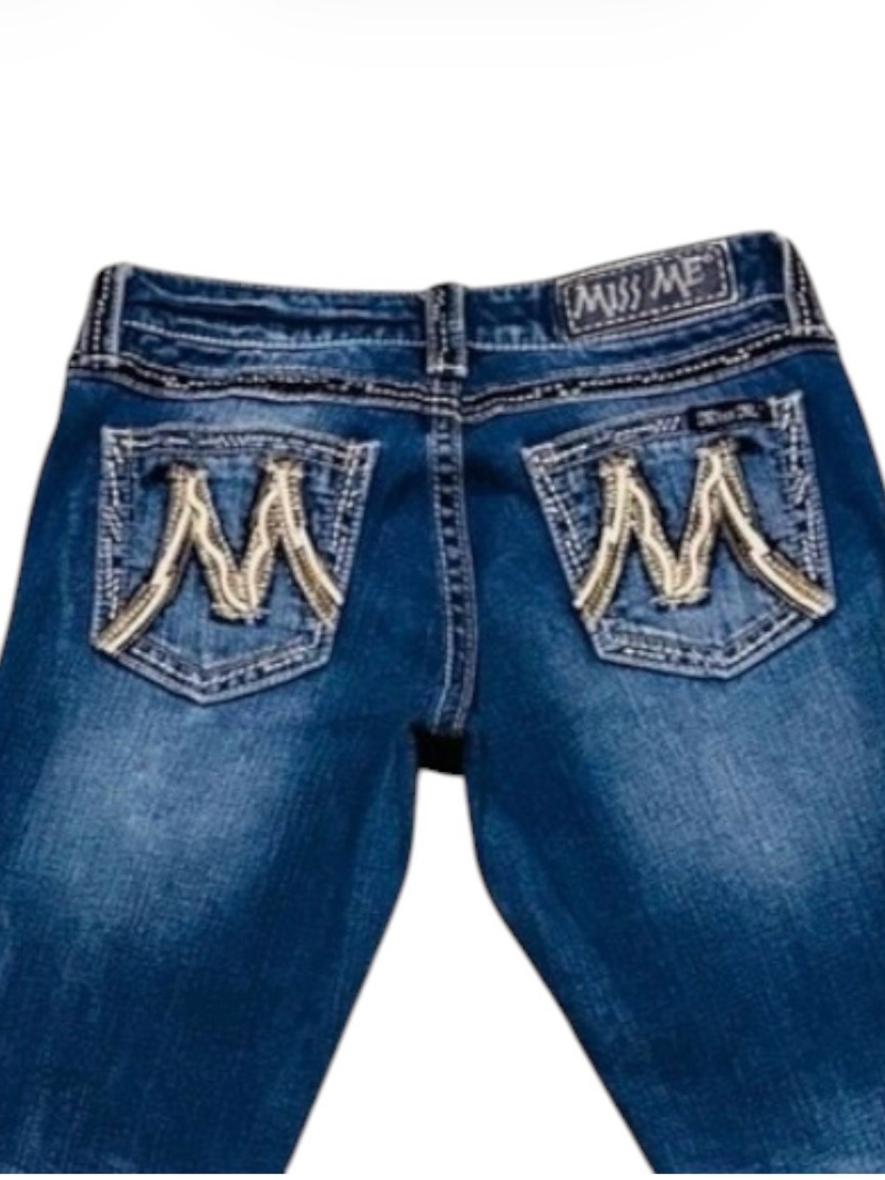 Miss Me The M Series Skinny Jeans Size 28x29 Low Rise Stretch Buckle EUC
